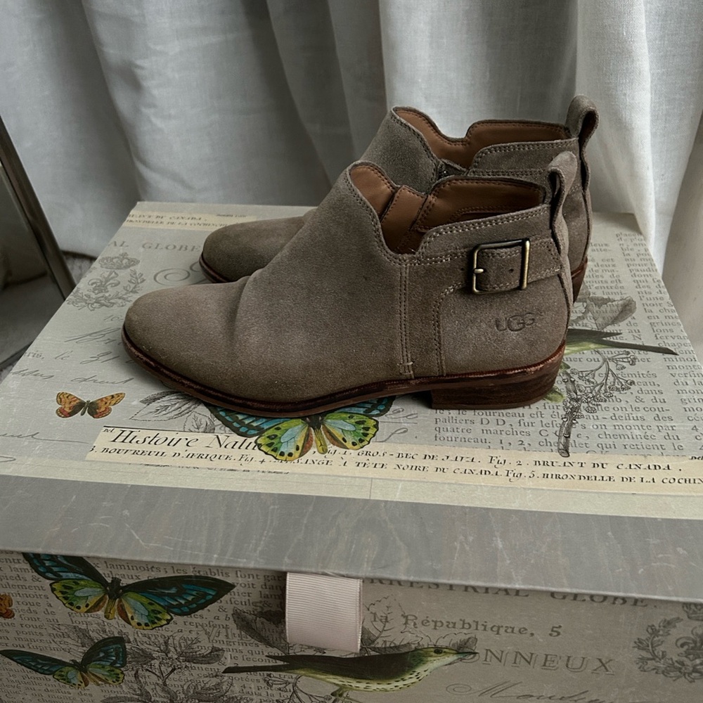 UGG Women's Gray Suede Ankle Boots